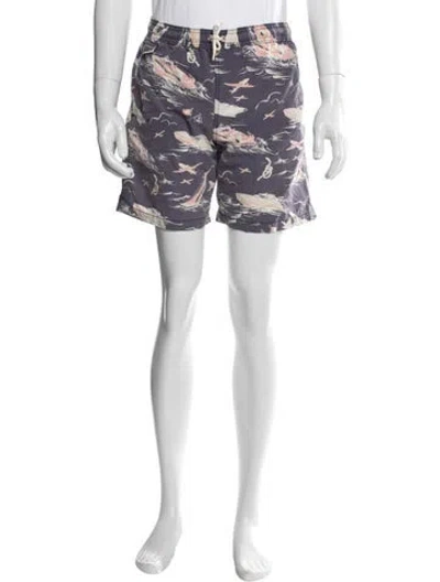 Pre-owned Polo Ralph Lauren Graphic Print Swim Trunks In Pink