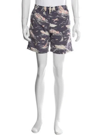 Pre-owned Polo Ralph Lauren Graphic Print Swim Trunks In Pink