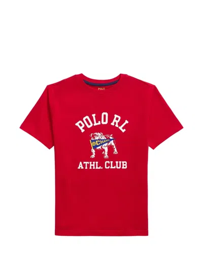Polo Ralph Lauren Kids' Graphic-print T-shirt In Red