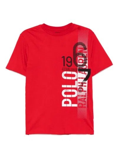 Polo Ralph Lauren Kids' Graphic Print T-shirt In Red