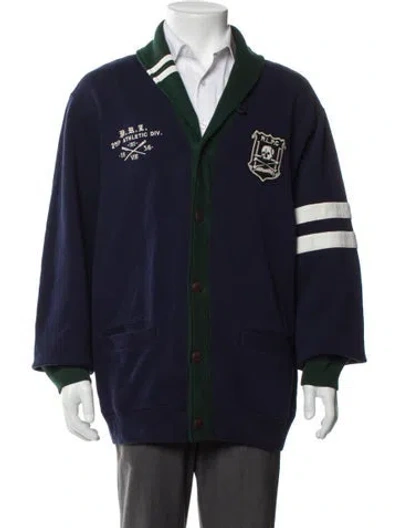 Pre-owned Polo Ralph Lauren Graphic Print Windbreaker In Blue