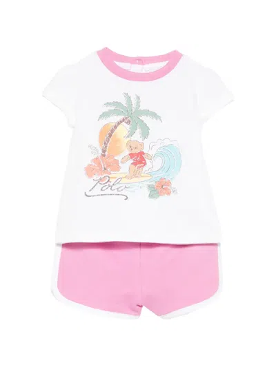Polo Ralph Lauren Babies' Graphic-print Shorts Set In Multi