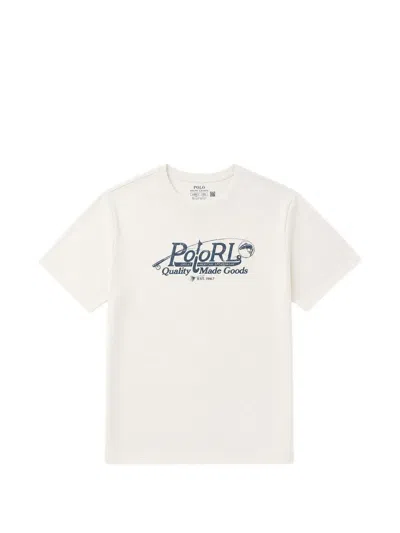 Polo Ralph Lauren Kids' Graphic-print T-shirt In White
