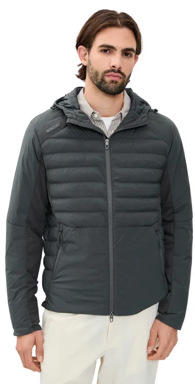 Polo Ralph Lauren Gravity 2.0 Stretch Nylon Full-zip Jacket Charcoal Grey In Gray