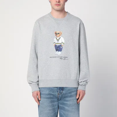 Polo Ralph Lauren Gray Bear Sweatshirt In Cotton In Grey