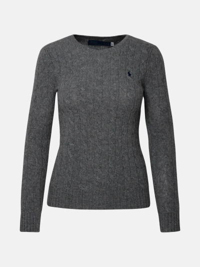 Polo Ralph Lauren Gray Cashmere Blend Julianna Sweater In Grey