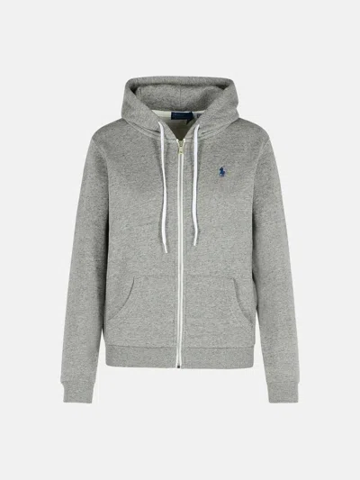 Polo Ralph Lauren Gray Cotton Sweatshirt In Grey