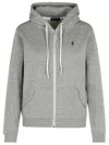 Polo Ralph Lauren Gray Cotton Sweatshirt In Grey