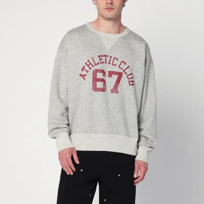 POLO RALPH LAUREN POLO RALPH LAUREN  GRAY LOOPBACK SWEATSHIRT WITH GRAPHIC