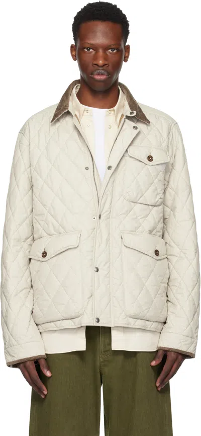 Polo Ralph Lauren Gray 'the Beaton' Quilted Jacket