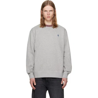 Polo Ralph Lauren Gray 'the Rl Fleece' Sweatshirt In White