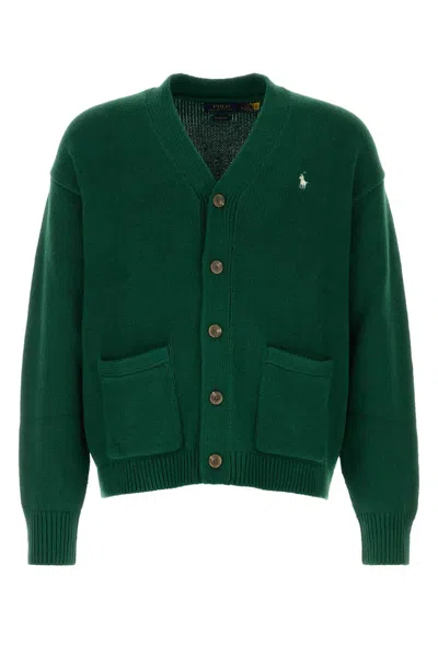 Polo Ralph Lauren Bottle Green Cotton Cardigan