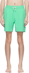 Polo Ralph Lauren Mens Two-slip-pockets Drawstring Swim Shorts Sunset Green Xxl In Sunset Green