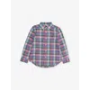 Polo Ralph Lauren Plaid Cotton Shirt In Blue
