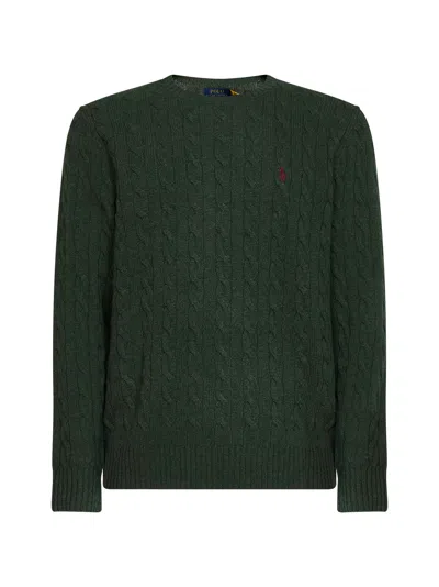 Polo Ralph Lauren Green Cable Knit Polo Sweater