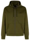 Polo Ralph Lauren Double Knit Cotton Blend Zip Hoodie In Green