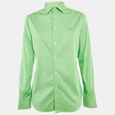 Pre-owned Polo Ralph Lauren Green Cotton Kendall Shirt L