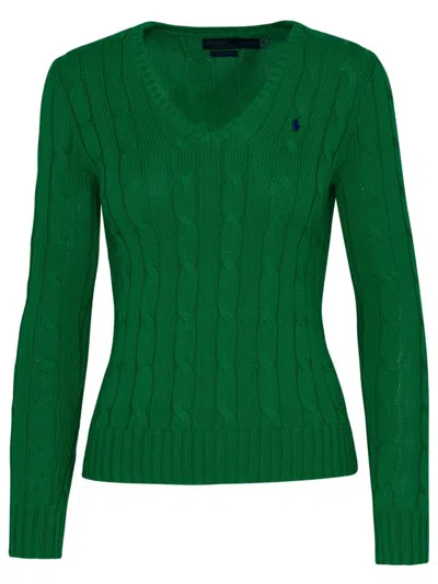 Polo Ralph Lauren Green Cotton Kimberly Sweater