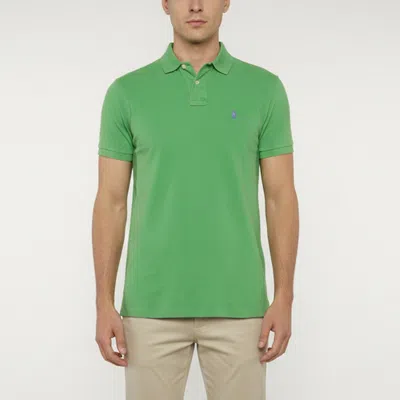 Pre-owned Polo Ralph Lauren Green Cotton Piqué Custom Fit Polo T-shirt S