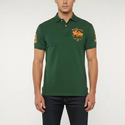 Pre-owned Polo Ralph Lauren Green Cotton Pique Custom Fit Polo T-shirt S