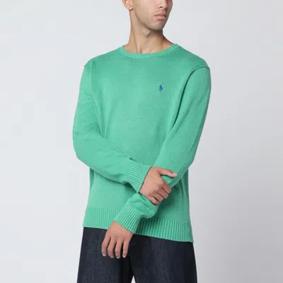 Polo Ralph Lauren Green Cotton Sweater In Pink