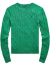 Polo Ralph Lauren Green Crewneck Polo With Woven Pattern