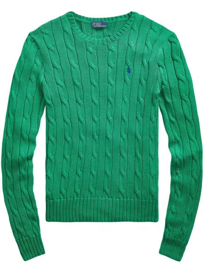 Polo Ralph Lauren Green Crewneck Polo With Woven Pattern