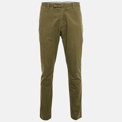 Pre-owned Polo Ralph Lauren Green Gabardine Cotton Slim Fit Chino Pants Xl