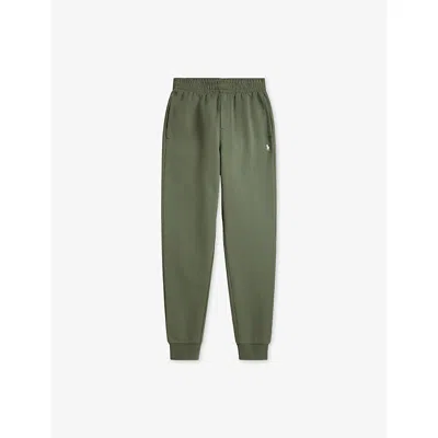 Polo Ralph Lauren Kids' Green Girls' Wide-leg Cotton Jogging Bottoms