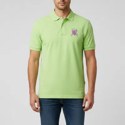 Pre-owned Polo Ralph Lauren Green Logo Embroidered Piqué Knit Polo T-shirt S