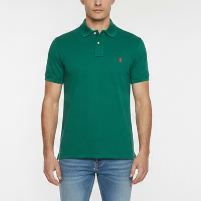 Pre-owned Polo Ralph Lauren Green Piqué Knit Slim Fit Polo T-shirt M