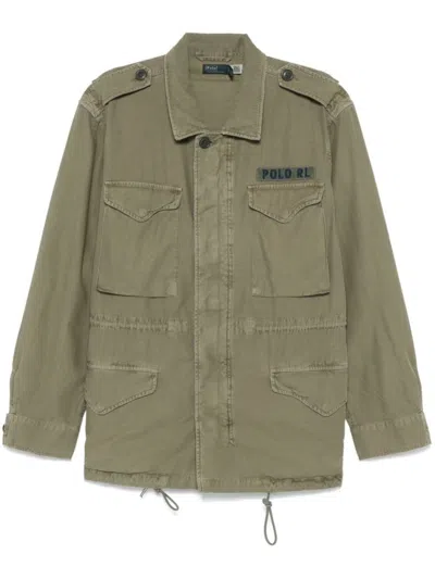 Polo Ralph Lauren Green Technical Jacket In Olive