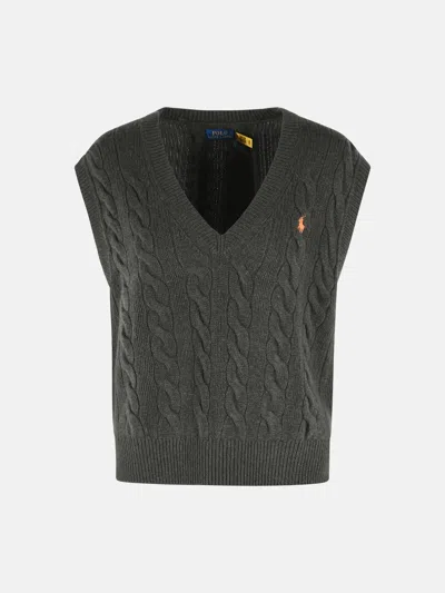 Polo Ralph Lauren Green Wool And Cashmere Vest