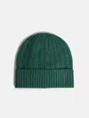Polo Ralph Lauren Green Wool Blend Beanie In Green