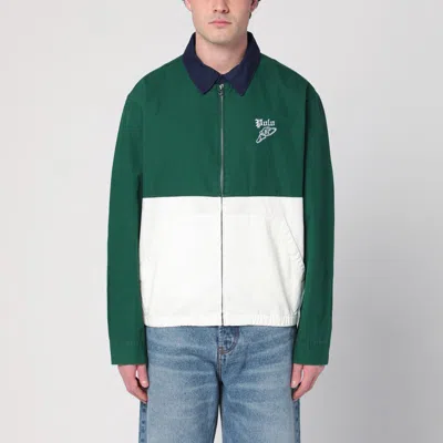 Polo Ralph Lauren Green/white/blue Zippered Jacket With Logo In Multicolor