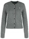 Polo Ralph Lauren Grey Cashmere Blend Sweater In Gray