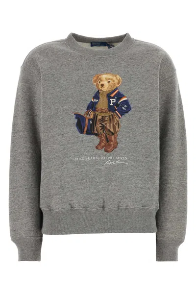 Polo Ralph Lauren Grey Cotton Blend Sweatshirt In Multi