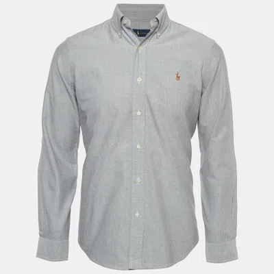 Pre-owned Polo Ralph Lauren Grey Cotton Button Down Full Sleeve Shirt S
