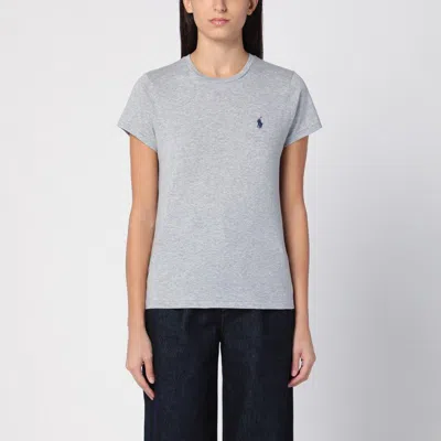 Polo Ralph Lauren Grey Cotton Crew-neck T-shirt In Blue