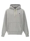 Polo Ralph Lauren Classic Pullover Hoodie With Drawstring In Gray