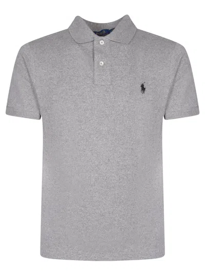 Polo Ralph Lauren Grey Polo Shirt With Pony Detail On The Front