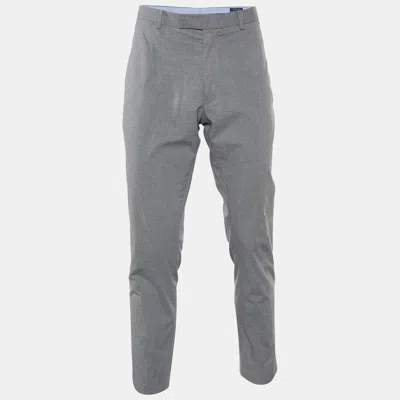 Pre-owned Polo Ralph Lauren Grey Cotton Slim Fit Pants Xl