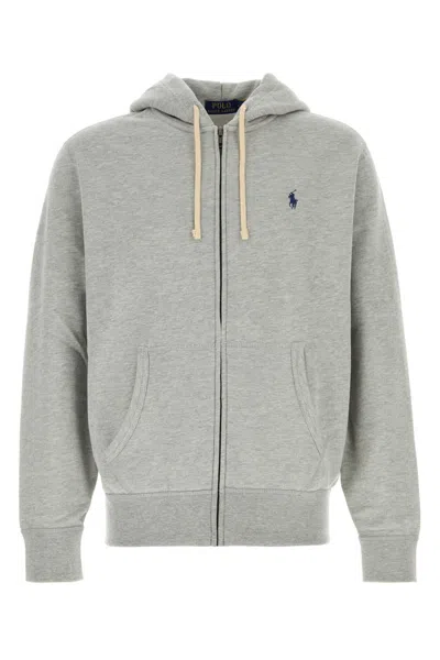 Polo Ralph Lauren Grey Cotton Sweatshirt In Gray