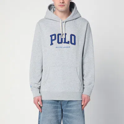 Polo Ralph Lauren Grey Cotton Sweatshirt With Logo In White