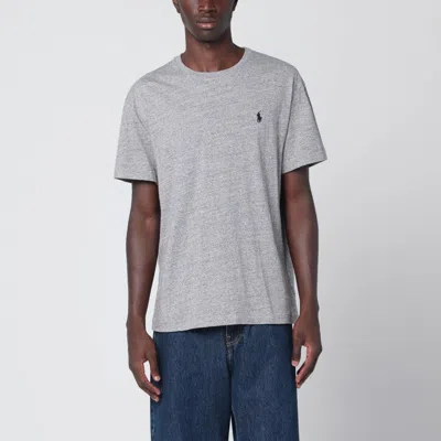 Polo Ralph Lauren Grey T-shirt With Embroidered Logo In Gray