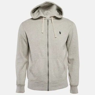 Pre-owned Polo Ralph Lauren Grey Cotton Zip-up Jacket S
