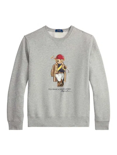Polo Ralph Lauren Grey Crew-neck Sweatshirt In Gray