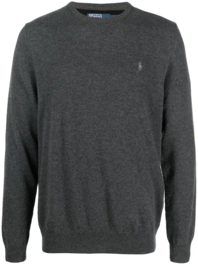 Polo Ralph Lauren Grey Long Sleeve Pullover In Gray