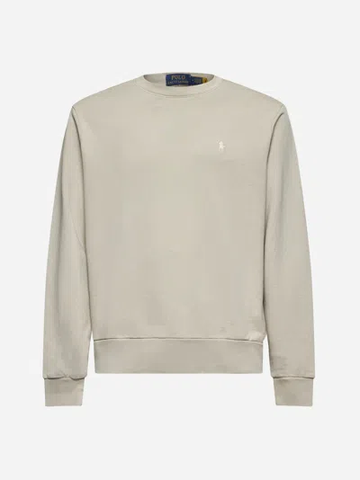 POLO RALPH LAUREN GREY LOOPBACK COTTON SWEATSHIRT
