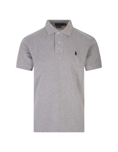 Polo Ralph Lauren Grey Polo Shirt With Pony Detail On The Front